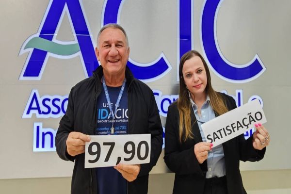 Empresários avaliam Acic com nota de satisfação de 97,9 em 2023