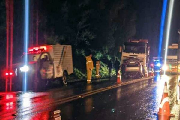 Motorista morre em colisão frontal na BR-277 em Laranjeiras do Sul