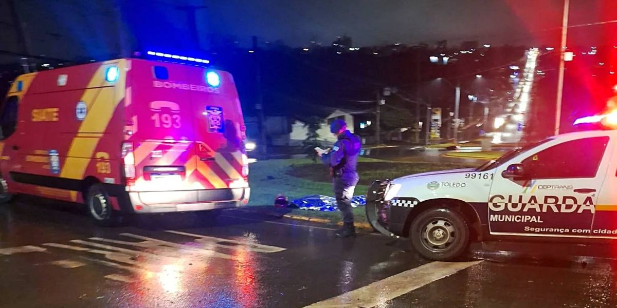 Jovem de 20 anos morre em acidente na Avenida Senador Attilio Fontana em Toledo