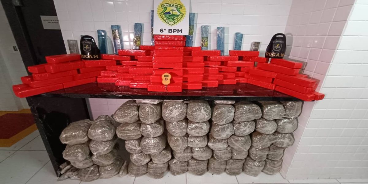Rocam apreende 168 kg de drogas em Cascavel Velho
