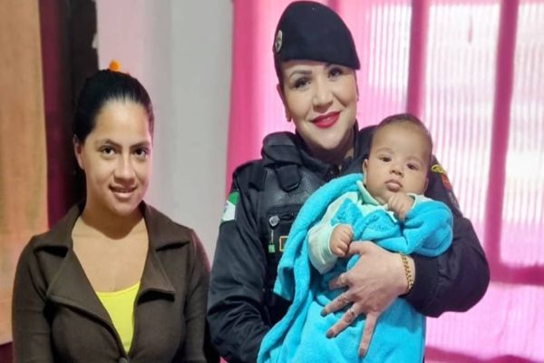 Reencontro emocionante marca a recuperação de bebê salvo por policial militar em Nova Aurora