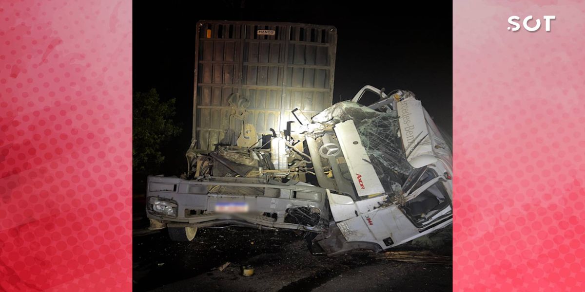 Colisão entre caminhões na BR-376 deixa dois feridos e interdita pista por 4 horas