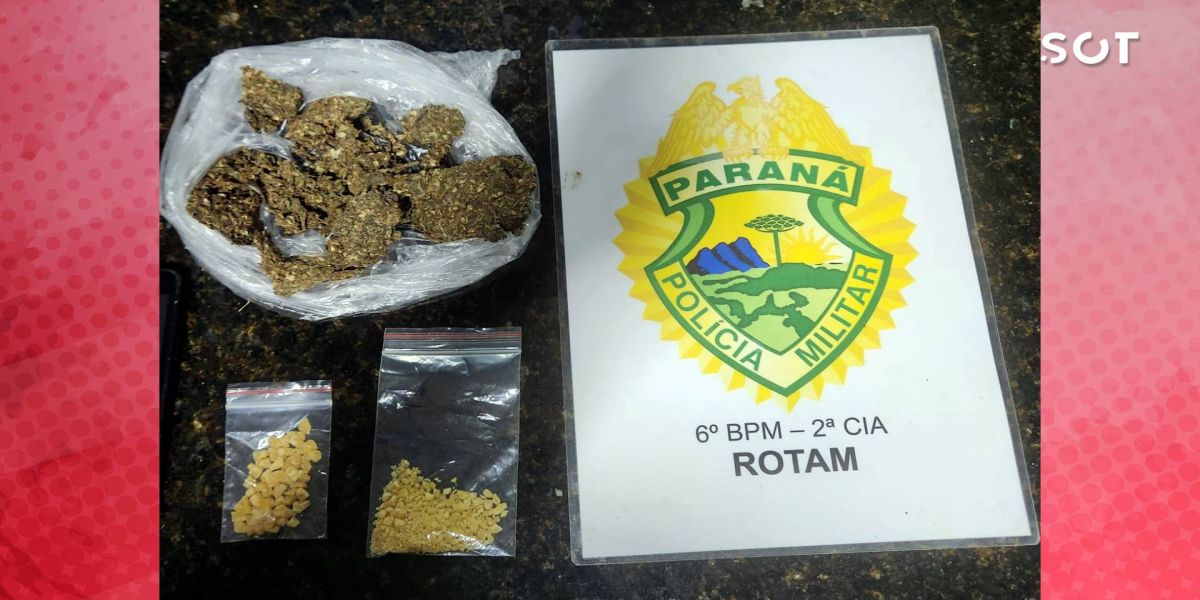 Crack e maconha são apreendidos em ação da ROTAM da 2ª Cia em Quedas do Iguaçu