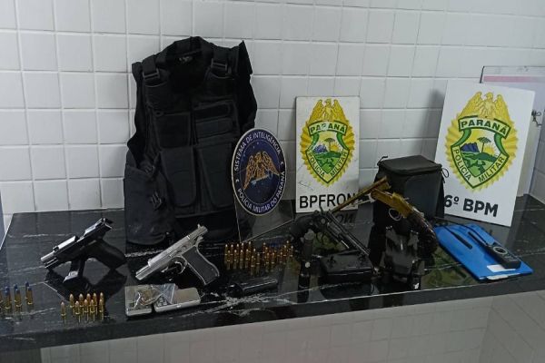 Operação Protetor: Polícia Militar apreende armas e munições em Cascavel e prende dois suspeitos
