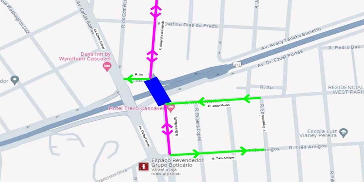 Revitalização da Carlos Gomes: Liberação do novo viaduto será acompanhado de mudanças no trânsito