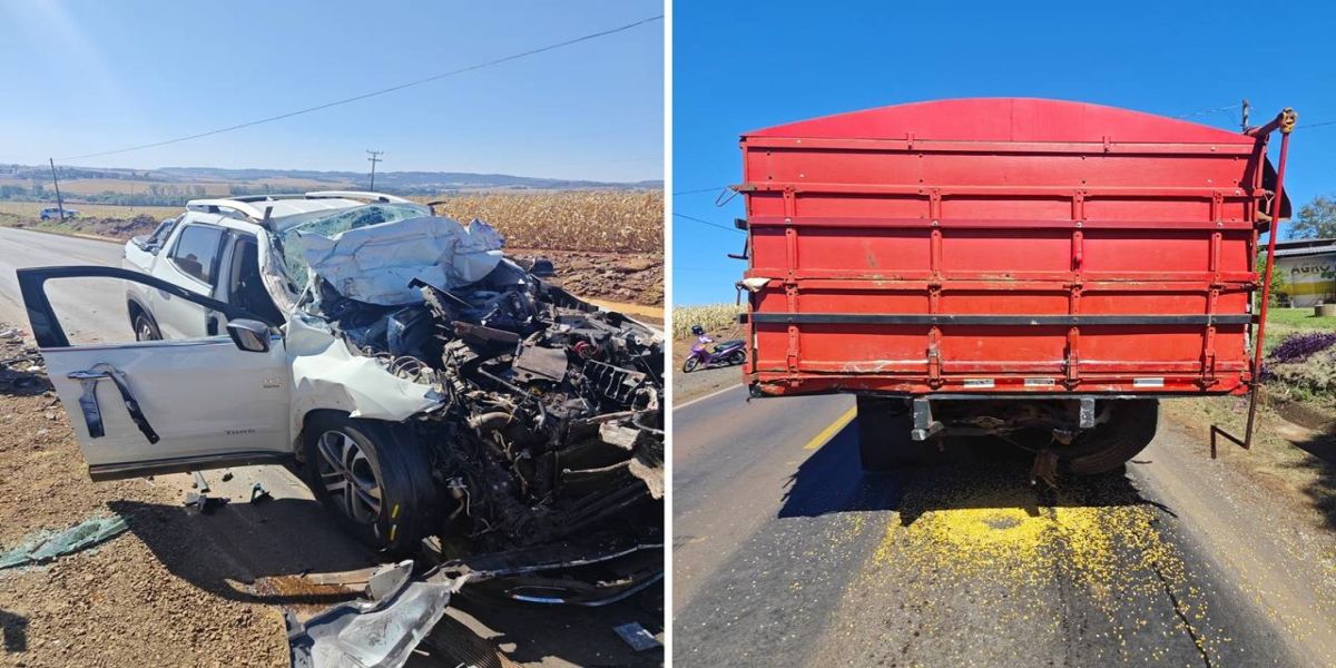 Morador de Santa Helena fica ferido em colisão traseira na PR-495 em Missal