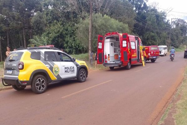 Imagem referente a notícia: Briga de trânsito termina com homem ferido com golpes de facão no bairro Cataratas, em Cascavel