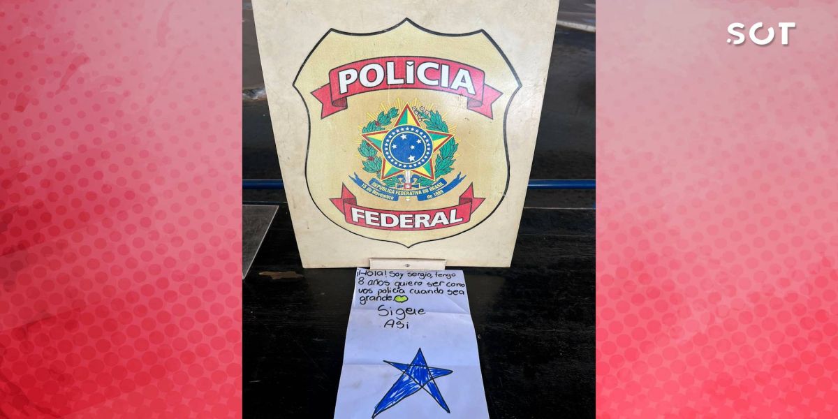 Policial Federal recebe cartinha emocionante de criança paraguaia na Ponte da Amizade