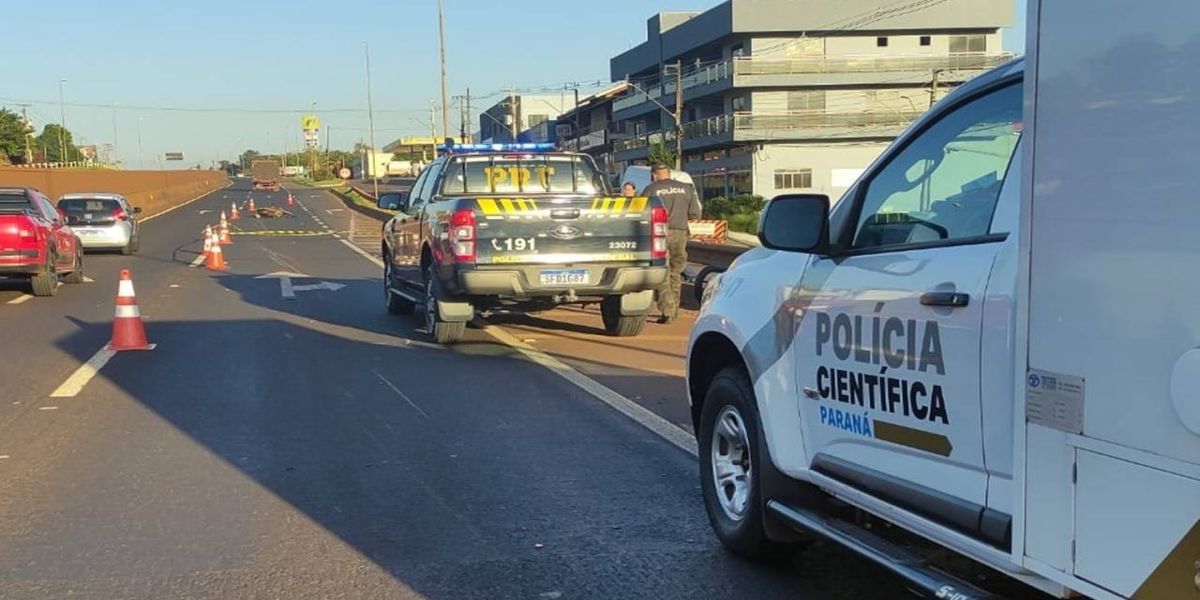 Mulher de 43 anos morre em acidente na BR-277; Condutor foge, mas acaba detido pela PRF