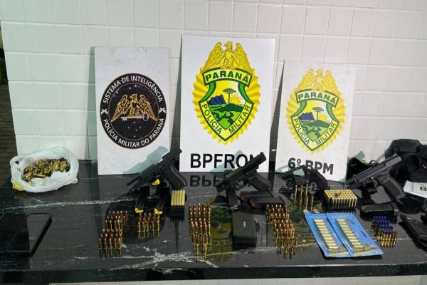 Casal é preso por disparos e posse ilegal de armas no bairro Esmeralda em Cascavel