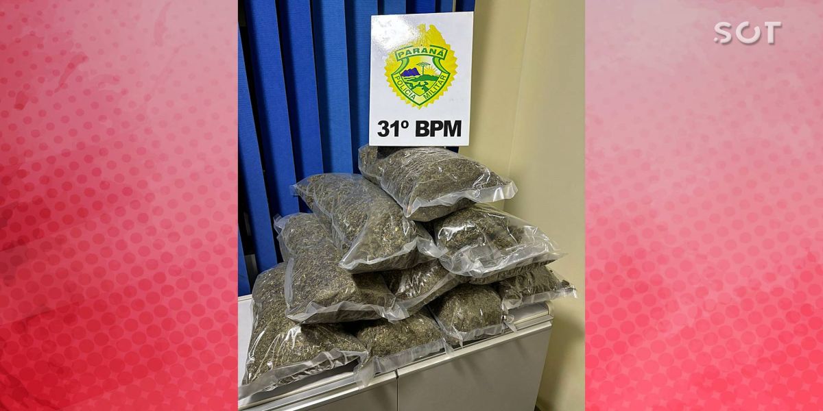 Homem é detido pela Polícia Militar com 10 kg de maconha em Corbélia