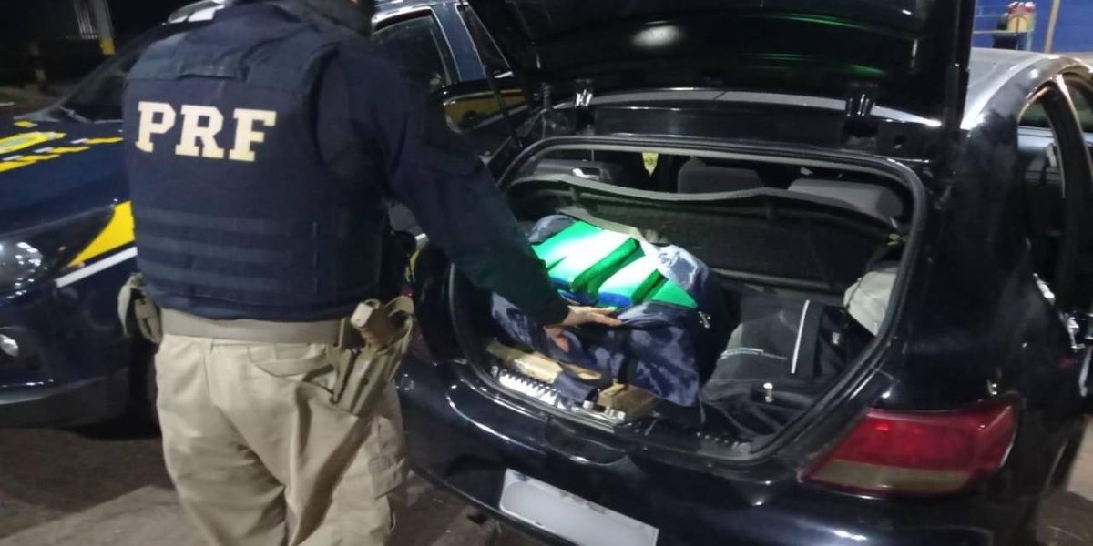 PRF apreende 250 quilos de maconha com homem foragido da justiça que apresentou documento falso