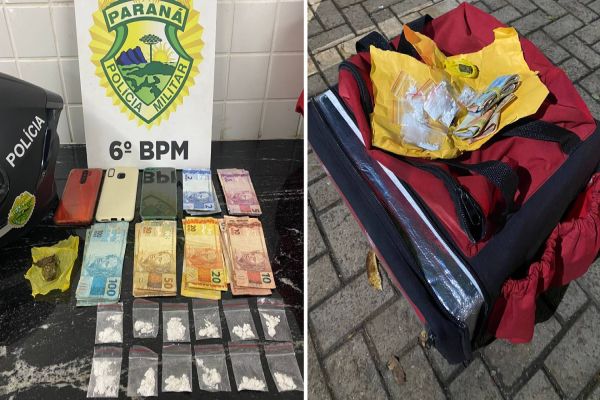 Disk Cocaína: Dupla é presa por tráfico de drogas e embriaguez ao volante no Centro de Cascavel