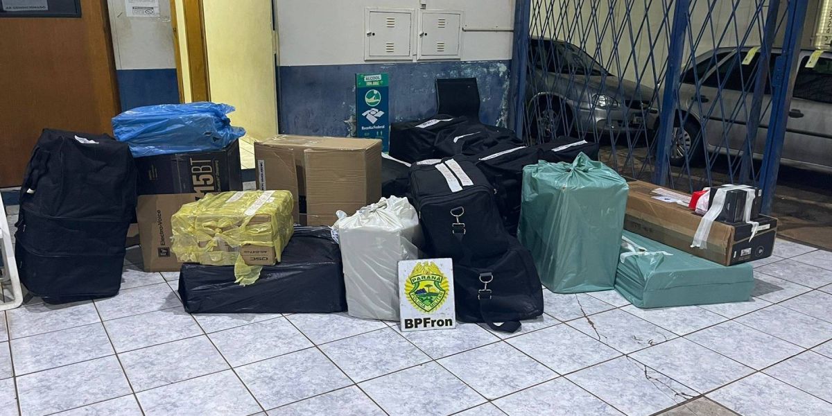 Operação Protetor apreende R$ 1 milhão em mercadorias contrabandeadas em ônibus no Paraná