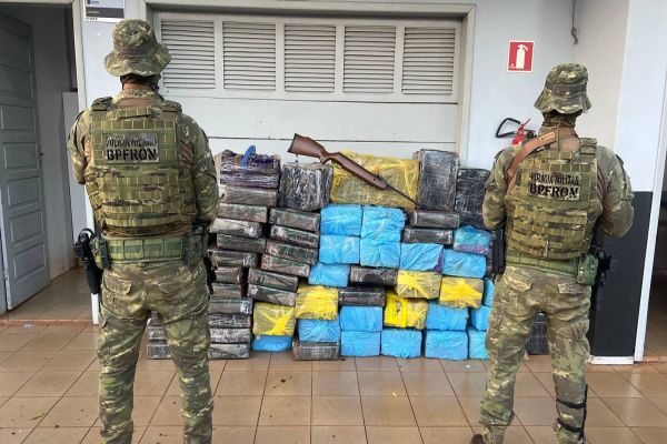Mais de uma tonelada de maconha é apreendida em Missal: BPFRON frustra grande operação de tráfico