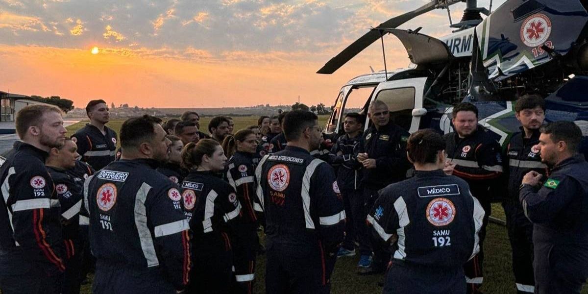 Curso capacita médicos e enfermeiros para atendimento aeromédico com helicópteros