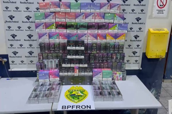 BPFRON apreende mil cigarros eletrônicos em Operação em Cascavel