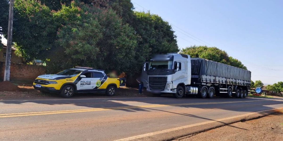 BPRv apreende veículo com carga de produtos de origem paraguaia na PR-180 em Nova Aurora