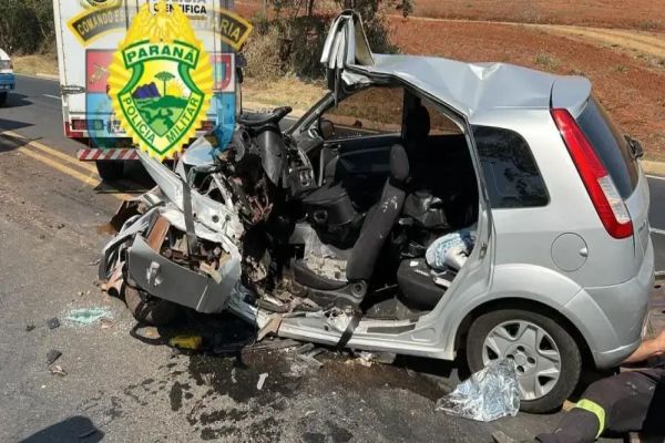 Colisão frontal em rodovia estadual deixa um morto no Norte Pioneiro