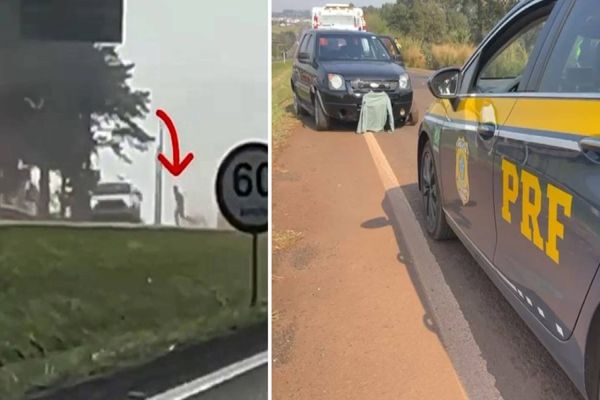 PRF prende homem com 150 kg de maconha que tentou cruzar canteiro central da BR-277