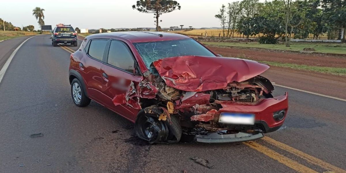 Violenta colisão de trânsito é registrada na BR-277 em Cascavel