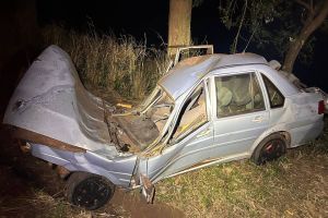 Imagem referente à notícia: Motorista morre após perder o controle de veículo e bate em árvore na PR-590 em Ramilândia