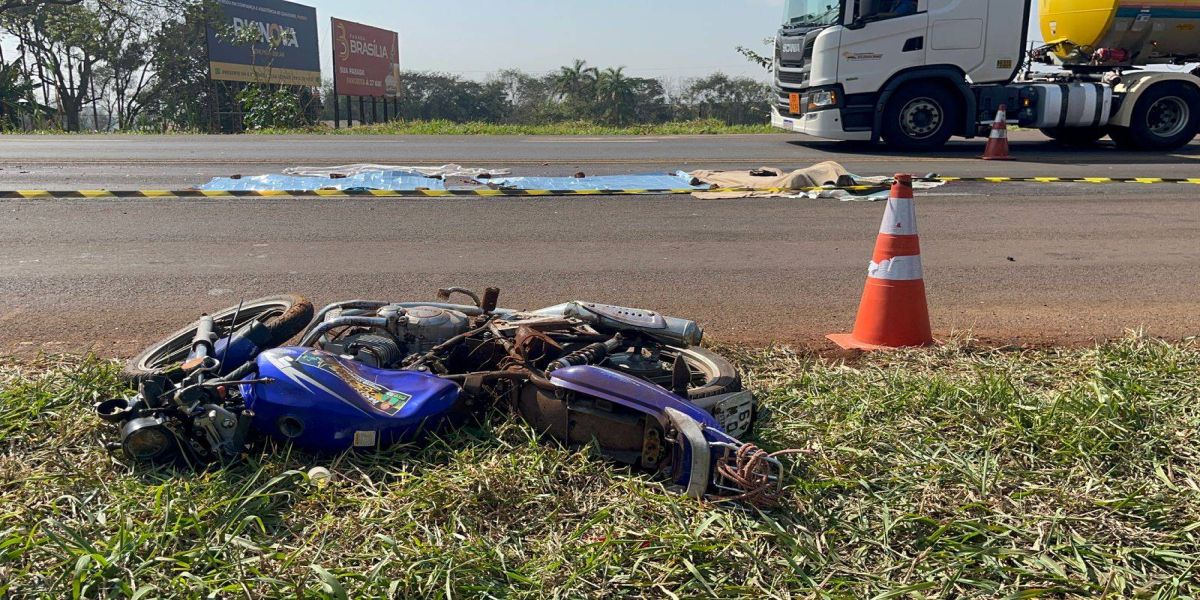 Motociclista morre em acidente grave na BR 369, próximo ao Trevo do Distrito Ouro Verde do Piquiri