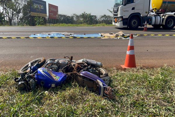 Motociclista morre em acidente grave na BR 369, próximo ao Trevo do Distrito Ouro Verde do Piquiri