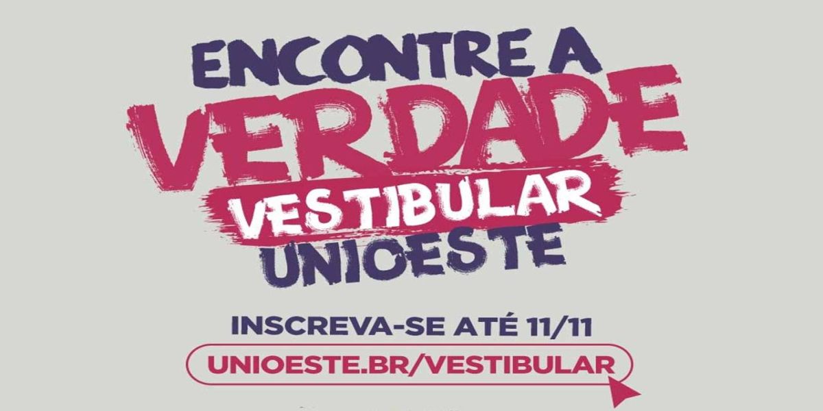 Unioeste abre inscrição para o vestibular 2025
