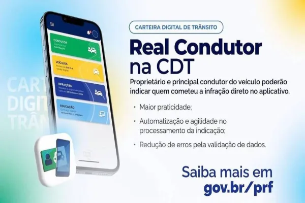 Foto relacionada a notícia: PRF passa a receber indicações de condutor infrator via Carteira Digital de Trânsito e Senatran