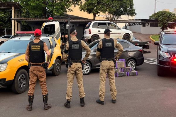 Polícia Militar apreende 108 kg de maconha e prende dois em perseguição na PR-317