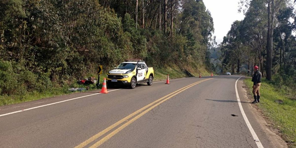 Motociclista sem CNH morre na PR-364, após cair da moto