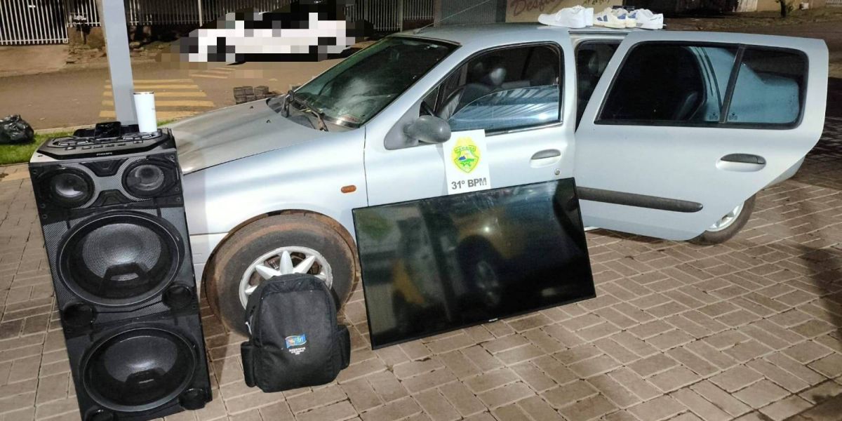 Polícia Militar recupera veículo furtado e prende suspeitos em Cafelândia