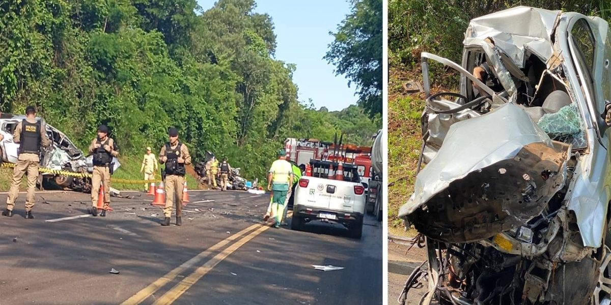 Homem morre e outras três pessoas ficam gravemente feridas em acidente na BR-277 em Cantagalo