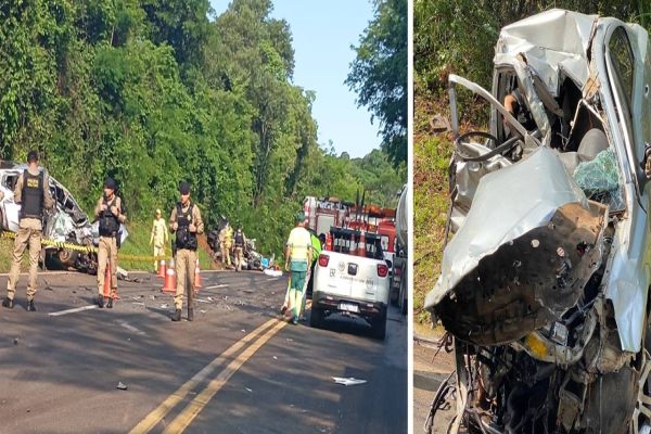 Homem morre e outras três pessoas ficam gravemente feridas em acidente na BR-277 em Cantagalo