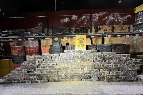 Polícia Federal apreende mais de 1,7 tonelada de maconha em fundo falso de caminhão em Céu Azul