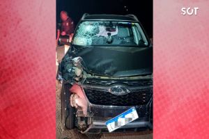 Imagem referente à notícia: Pedestre de 51 anos morre após ser atropelado por Tiggo 5x na BR-487 em Campo Mourão