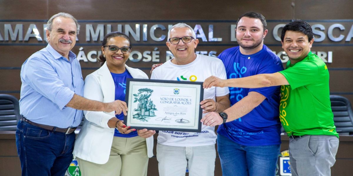 Câmara de Cascavel homenageia ONG Amigos dos Rios por 24 anos de dedicação à causa ambiental