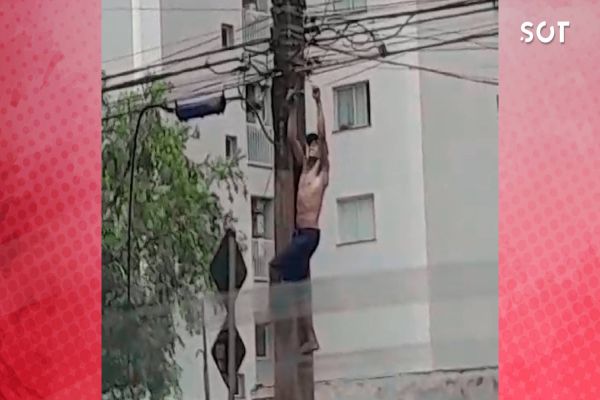 Jovem é flagrado furtando fios e é detido por populares no bairro Tropical, em Cascavel