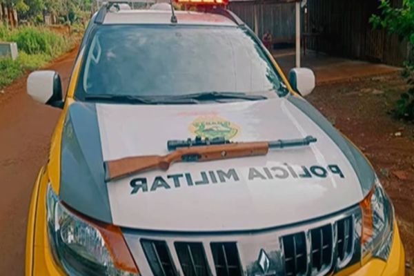 Homem atira em cachorro com arma de pressão e é preso em flagrante em Quedas do Iguaçu