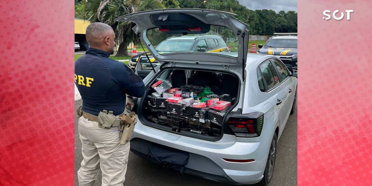Polícia Rodoviária Federal apreende cerca de 2 mil unidades de cigarro eletrônico em Irati