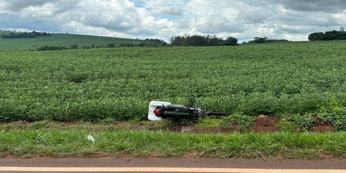 Motociclista ferido em acidente na PR-239, em Jesuítas