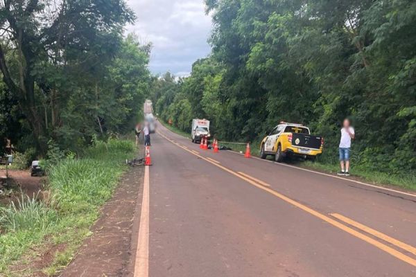 Ciclista morre após colisão de trânsito na PRC-467, em Pato Bragado