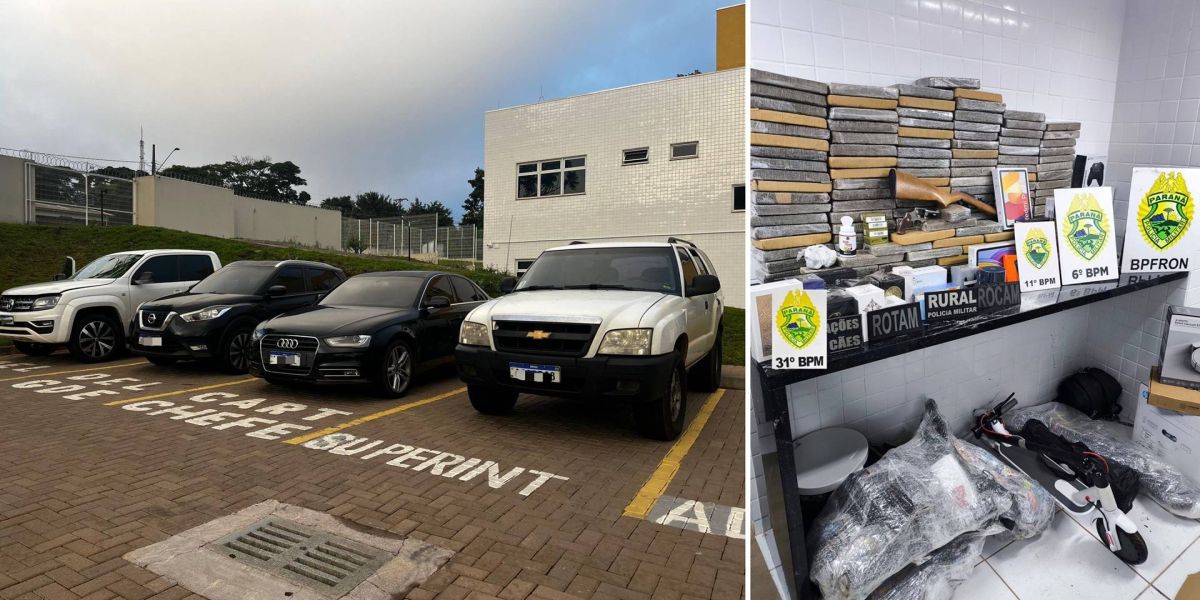 Polícia Militar de Corbélia detém 3 pessoas, apreende de drogas, armas e recupera veículos roubados