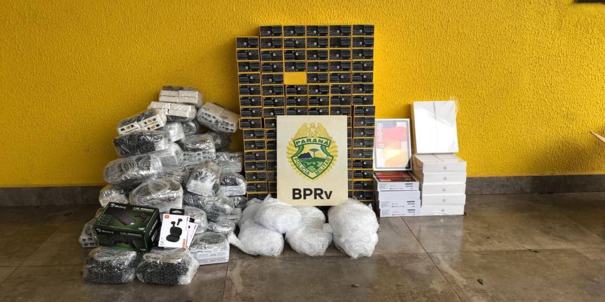 Operação Força Total X apreende mais de 300 eletrônicos de origem paraguaia em Cascavel