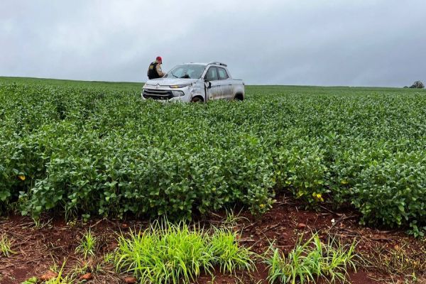 Caminhonete capota na PR-364 e deixa motorista ileso em Assis Chateaubriand