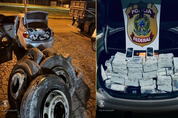 PF apreende 650 celulares escondidos em pneus de carreta em Céu Azul