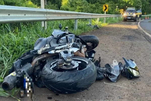 Foto relacionada a notícia: Motociclista morre em acidente na BR-163 entre Mercedes e Guaíra