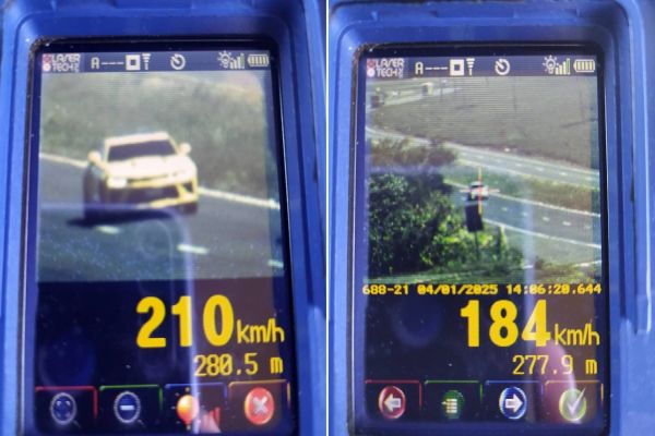 PRF flagra carros a 210 km/h na BR-467 em Cascavel e alerta para perigos da imprudência
