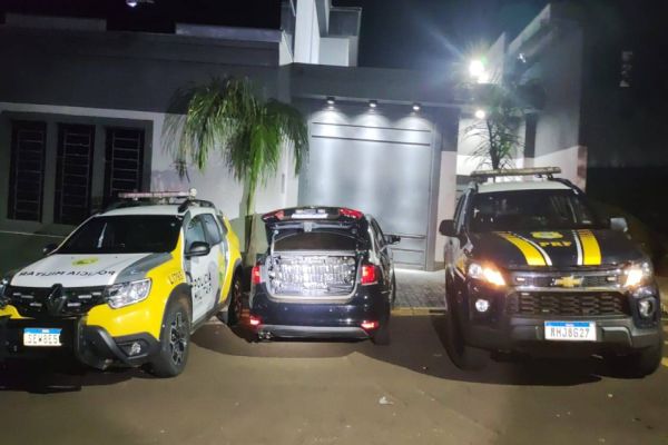 Imagem referente a notícia: PRF e PM apreendem mais de 700 kg de maconha em perseguição na BR-277